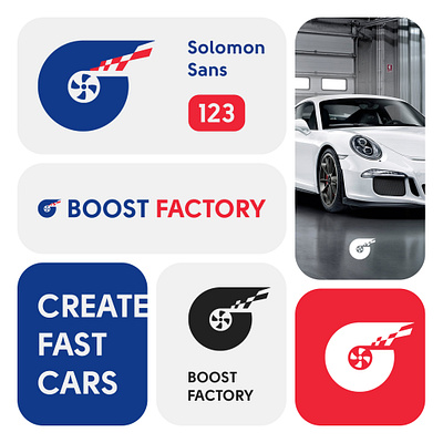 Boost Factory — We Create the Fastest Cars branding design graphic design illustration logo logo design logotype print design vector