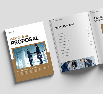 Business Proposal Template branding brochure business creative design illustration layout proposal template