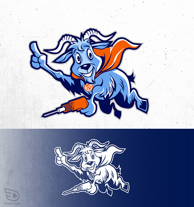 Goat handyman chipdavid dogwings drawing goat handyman vector