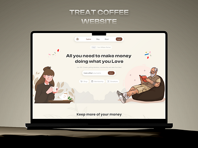 Treat Coffee: A Modern Coffee Experience Web Design creative desing landing ui user interface ux webdesign