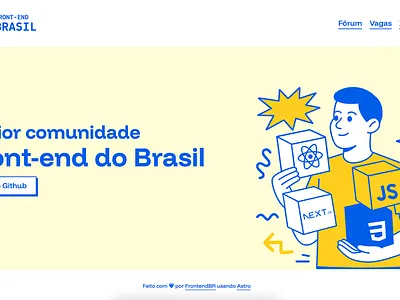 FrontendBR hero landing page illustration ui vector