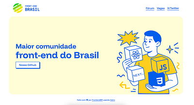 FrontendBR hero landing page illustration ui vector
