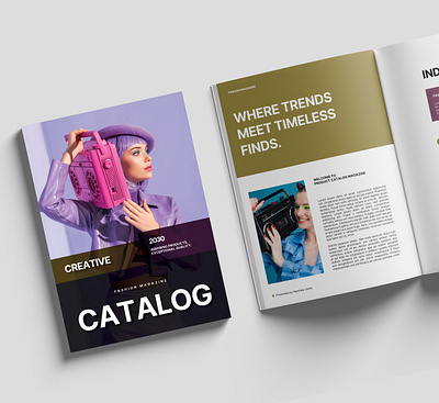 Fashion Product Catalog Template branding brochure business catalog creative design fashion illustration layout logo template ui