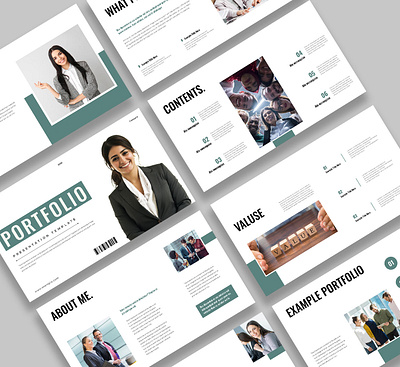 Minimal Portfolio Presentation Template branding brochure business creative design illustration layout logo minimal portfolio presentation template ui