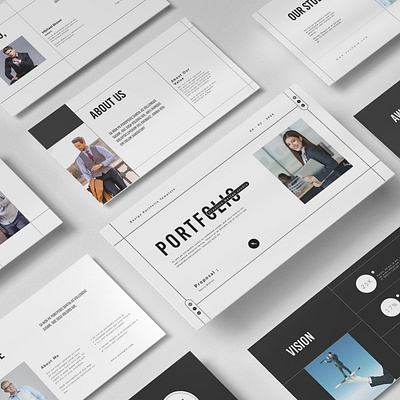 Portfolio Template Landscape branding brochure business creative design illustration layout logo portfolio presentation template ui