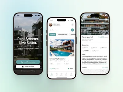 Real Estate App Design android apartment design ios iphoneapp mobile app real estate app realestate startup ui ux webapp webdesign