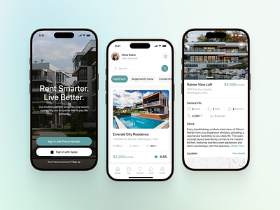 Real Estate App Design android apartment design ios iphoneapp mobile app real estate app realestate startup ui ux webapp webdesign