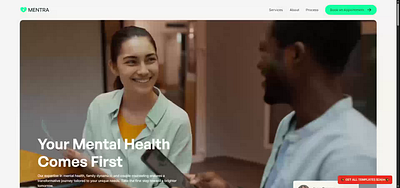 Mentra - website tailored for coaches and consultants. 3d coaching figma framer health landing page web design webflow