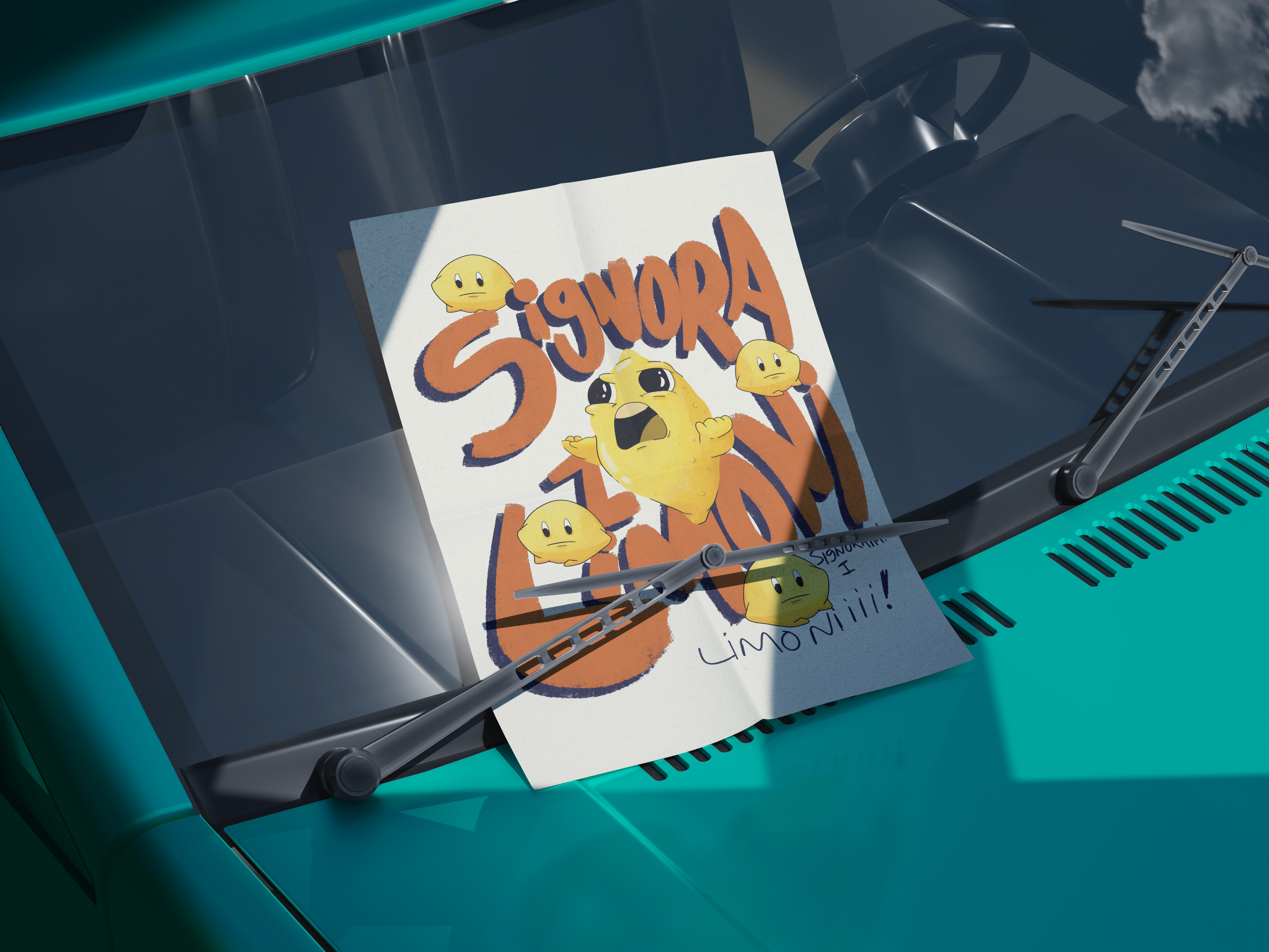 I Limoni! caracter design caricature cartoon character cute illustration food fun funny illustration illustration cute italian italy lemon lemon cartoon poster print procreate vector wallpaper