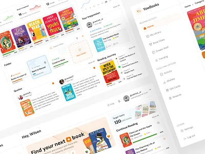 YowBooks- Ebook Dashboard book club book reader book store dashboard designyow digital book digital library e book e library ebook app ebook dashboard library library dashboard online book online book store reading reading app reading book saas dashboard search ebook