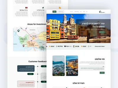 GreenNest Investment Experience in-Hebrew admin hebrew apartment branding design figma hebrew illustration landing page logo modern real estate real estate agency real estate branding subsidiaries ui user interface ux