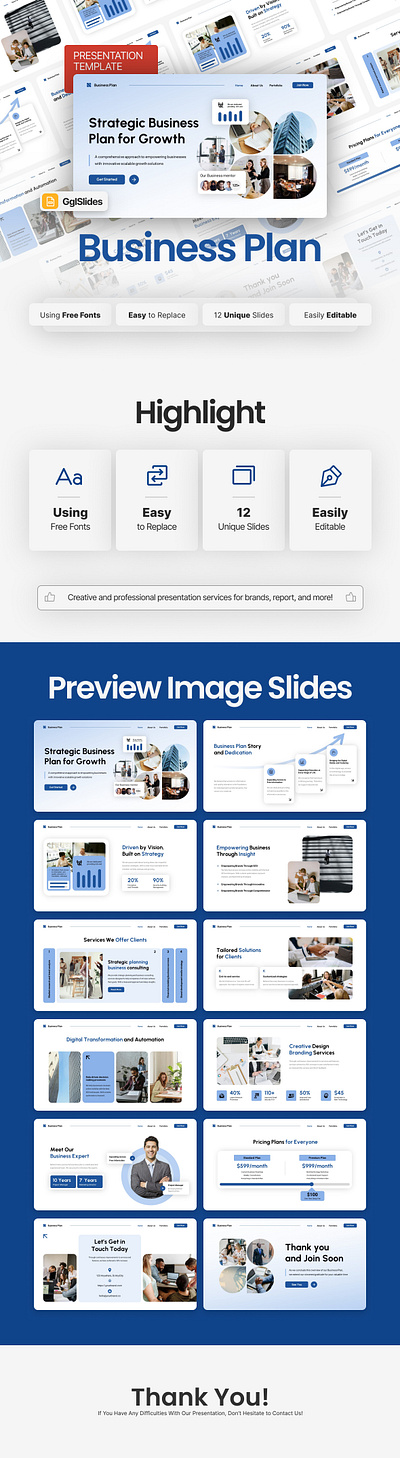 Strategic Business Plan Presentation | 12 Slides startup