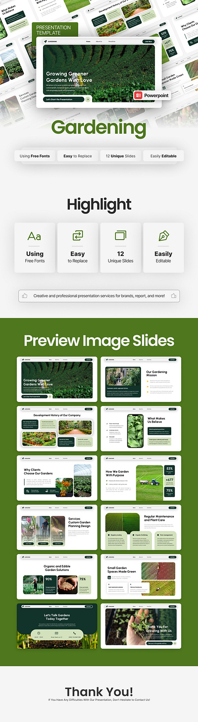 Gardening Presentation | 12 Slides visual
