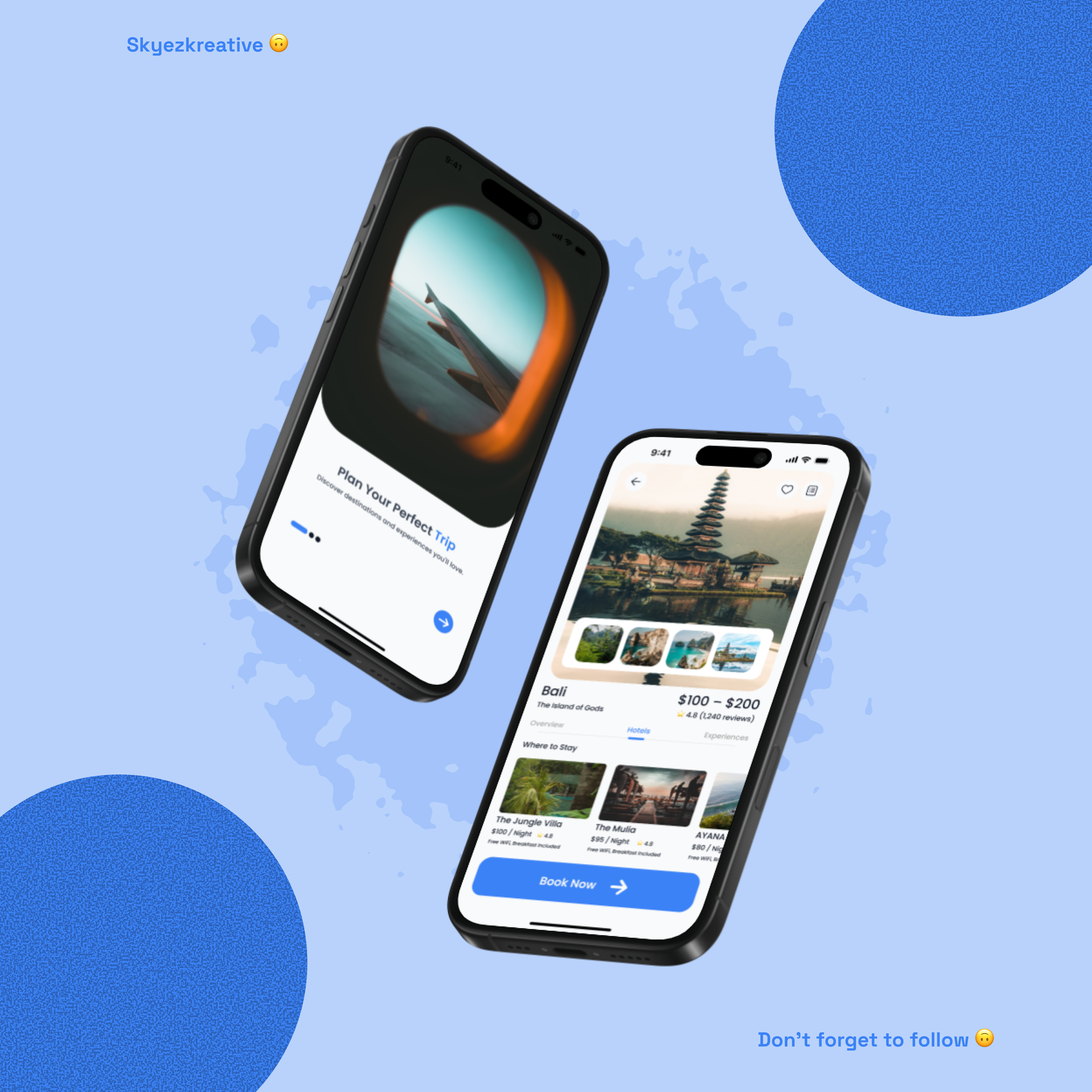Modern Travel Booking App – Discover, Book & Go appdesign figma interactivedesign mobileapp prototype travelapp ui ux