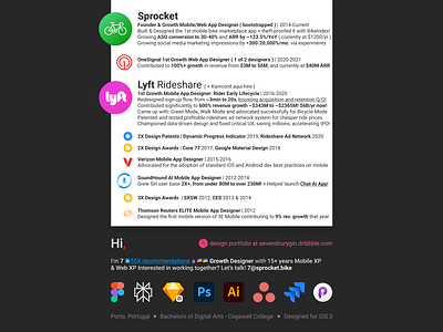7 Design Resume PDF 2025/8 ai android app apple design designer google growth ios lyft mobile onesignal resume silicon valley soundhound thomson reuters ui ux verizon web