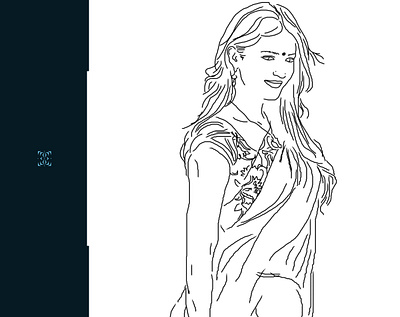 Portrait Practice_ Shruti Haasan_In Lines_03 illustration