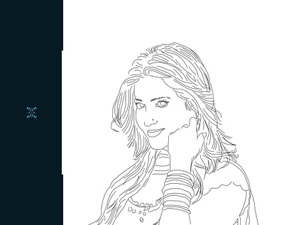 Portrait Practice_ Shruti Haasan_In Lines_01 illustration