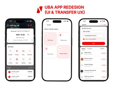 UBA Mobile App Redesign design fintech productdesign uiux ux