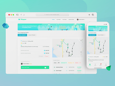 Delivery Tracking System delivery tracking responsive design ui ux