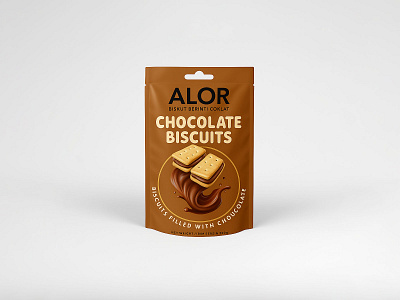Delicious Chocolate-Filled Biscuits Packaging Design app branding creative design graphic design illustration logo ui vector