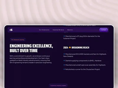 Landing Page Design corporate design development engineering framer fresh homepage landing page modern web design website