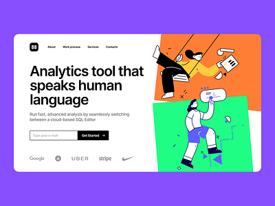 Analytics Hero Landing: SaaS Homepage Concept