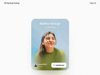 Social App Connection Module clean clean ui daily design daily design challenge design minimalist modern profile profile design ui ui design user experience user interface user profile user profile card ux ux design uxui