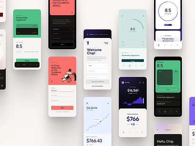 Mobile Financial Planning App UI Kit app app design application design finance finance app financial app investments mobile ui money tracker savings tracking app ui ui design user interface ux ux design uxui