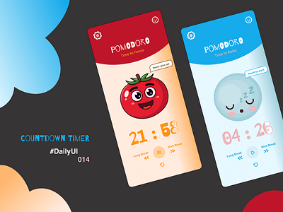 Daily UI #014 - Countdown Timer app branding daily ui 014 countdown timer dailyui dailyuichallenge design direct illustration mobileapp timer ui