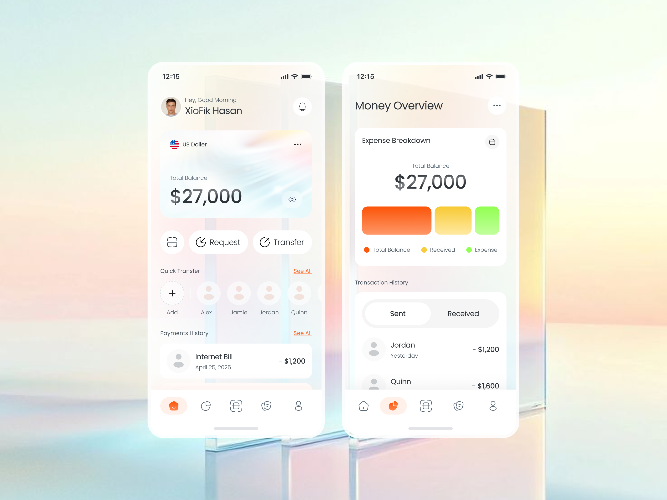 Mobile Banking App UI Image 1