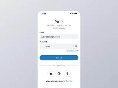 Sign In Mobile App Ui app graphic design mobile screen sign in sign in app sign in dashboard sign in design sign in details sign in experience sign in interface sign in mobile sign in option sign in page sign in setting sign in view sign in wdw sign screen sign ui ui