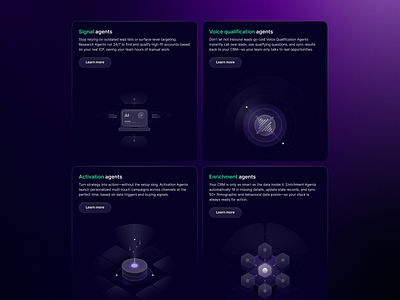 AI Agents ai ai agent ai agents audience agents automation bento chat gpt crm enrichment features illustration landing page marketing marketing agent perplexity prospecting prospecting agent sdr tool voice agent workflow