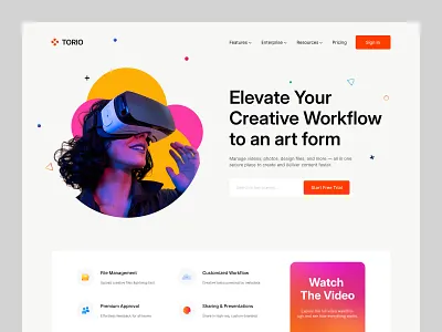 Creative Workflow Platform – Modern & Clean Web UI content creation creative platforn creative workflow design inspiration design showcase landing page design marketing website minimul ui modern interface uiux design vr design web design
