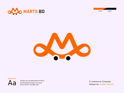 E-commerce, Super Shop - Marts Bd Logo Design brand branding business buy company ecommerce lasthusain letters logo design m cart logo m letter logo m logo marts bd logo offline online shop sale shopping shopping online store super market