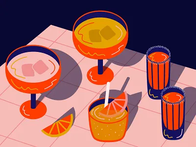 Unsplash | Overhead artwork colorful digital illustration drinks graphic design illustration illustrator margarita shots summer tequila vector