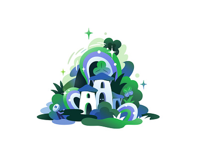 Lucky World - Board game concept abstract boardgame cartoon character concept design illustration luck world zutto