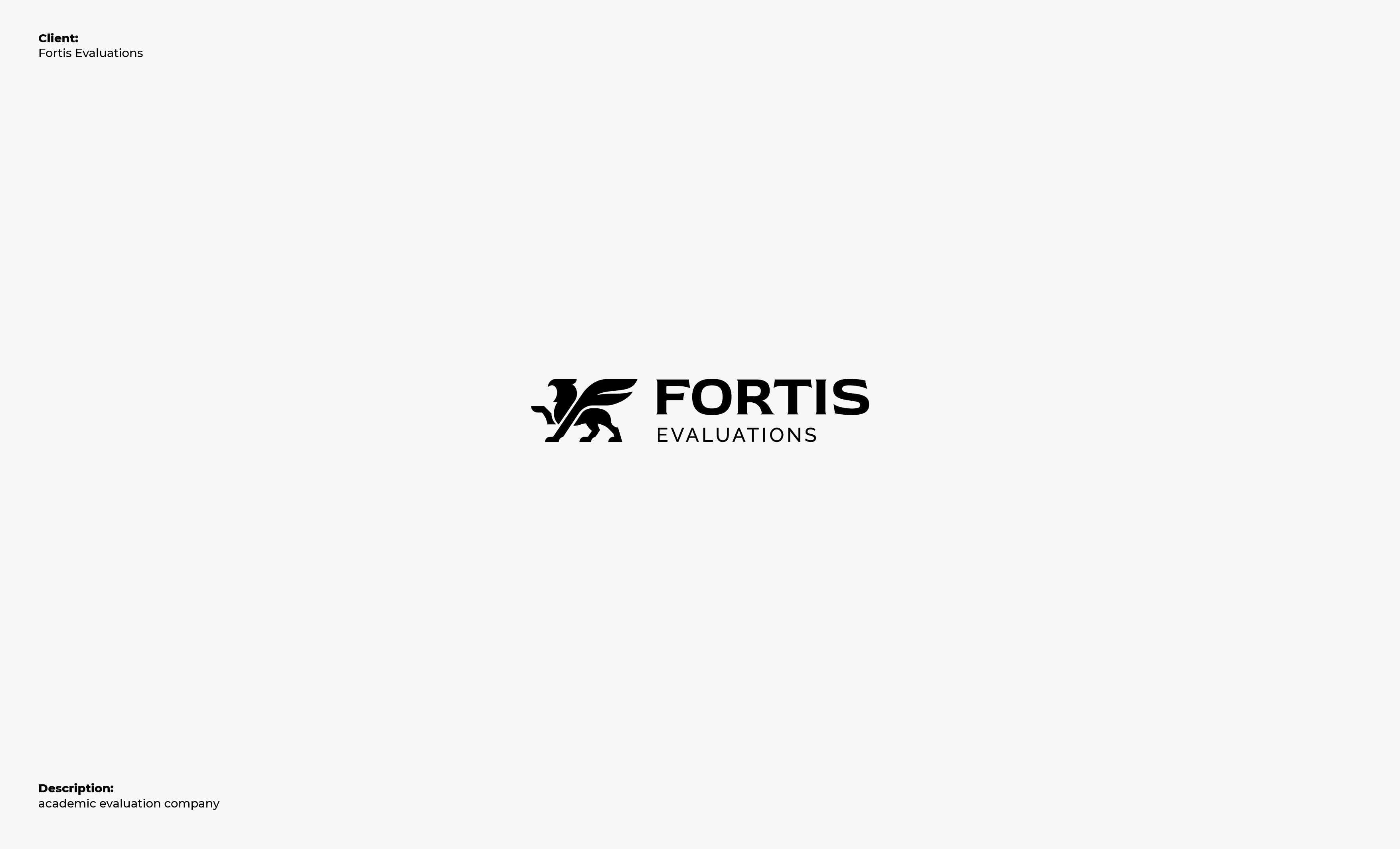 Logo: Fortis Evaluations branding design f graphic design identity logo logotype