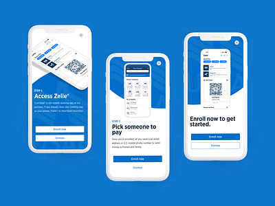 Zelle · Best-in-Class Intro app design fintech uxui