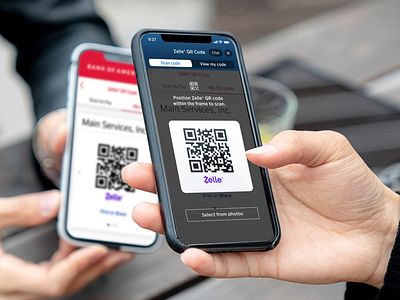 Zelle · QR Code Scanner fintech