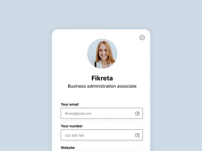 User profile form screen - Editing user informations. admin edit elegant form graphic design informations new profile screen ui user