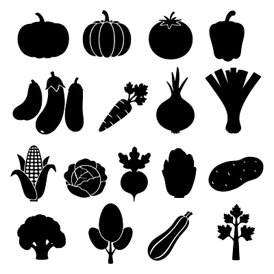Vegetable icons. clip art