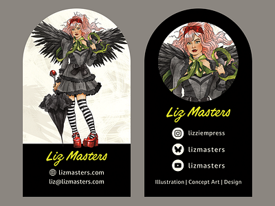 Carte de visite business card design character artist character design character designer fairytale fantasy art folklore ghosts graphic design graphic designer halloween haunted horror art illustration illustrator monsters typography