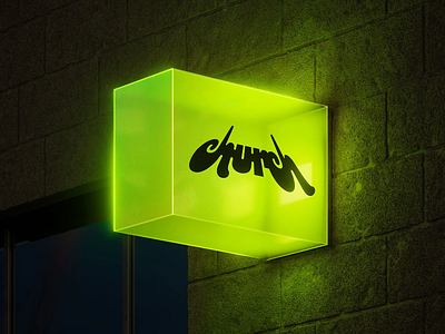 Psychedelic Signage for Bold Branding bold identity brand signage branding branding concept custom lettering expressive design fluorescent green glowing sign logo treatment luminous box modern vintage outdoor branding retro typography signage design storefront identity street culture type focused typographic logo urban style