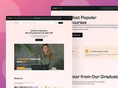 Digital Learning Platform Landing Page bussiness courses digital graphic design landing page logo online ui ui ux web app