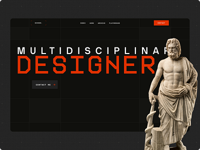 Exploring Portfolio UI Design agency branding clean dark design graphic design illustration landing page minimal portfolio ui ux webdesign