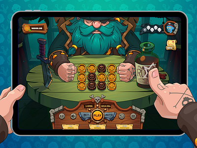 Davy Jones' Flip: Coin Flip desktop game app store casino casino game casual game coin flip desctop game gambling game game app game illustration game ui ipad ipad game mobile design online casino pirate slot uiux