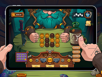Davy Jones' Flip: Coin Flip desktop game app store casino casino game casual game coin flip desctop game gambling game game app game illustration game ui ipad ipad game mobile design online casino pirate slot uiux