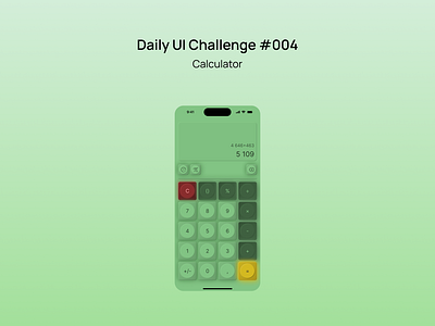 Calculator app | #DailyUI #004 dailyui design figma mobile ui ux