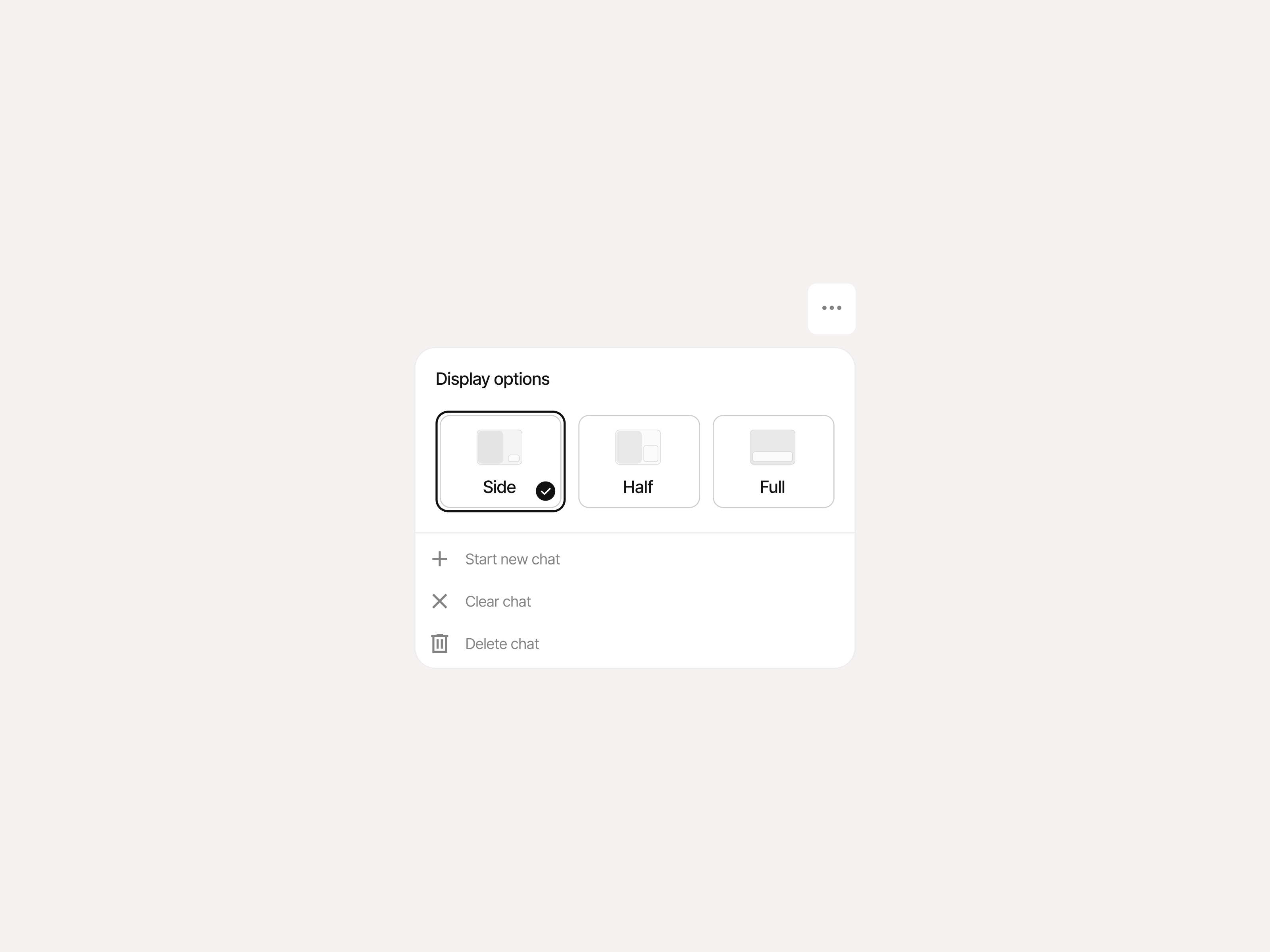 🎨 Design Your Way – Option Menu UI cleanui dashboardui lightdarkmode minimaldesign optionmenu profilemenu uicomponents