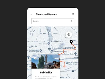 Street Map App Visual Design Concept app concept geo graphic design idea interface location map screen street